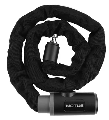 Produktbild von Motus Chain Lock Fahrradschloss Kettenschloss 110 cm, 6 mm, Stahlkette mit Nylonhülle, Schlüsselschloss für Fahrrad & E-Scooter
