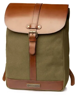 Produktbild von Canvas-Rucksack Charly für den täglichen Gebrauch im puristischen Vintage-Design, Olivgrün