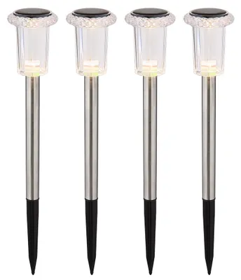 Zdjęcie produktu dla GLOBO 33988-4, Stal nierdzewna, Plastik, III, IP44, LED, 0,06 W, 1.2 V