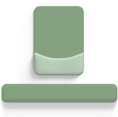 Immagine prodotto di Set di poggiapolsi per tastiera e tappetino per mouse, in memory foam, colore verde, composto da 4 pezzi