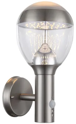 Produktbild von LED Wandlampe, Edelstahl, Bewegungsmelder, H 31,7 cm