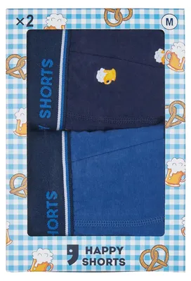 Zdjęcie produktu dla Happy Shorts Męskie spodnie retro 2-pak   - Beer - rozmiar XL