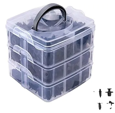 Image de Kit de fixation automobile, contient différents clips, plastique durable, 620 pièces