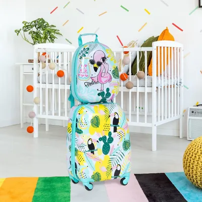 Productafbeelding van Reiskoffer set voor kinderen, bestaande uit een koffer van 40 cm en een rugzak van 30 cm