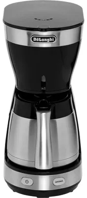 Produktbild von De’Longhi Dedica Style ICM 16710, Filterkaffeemaschine, 1,25 l, 1000 W, Schwarz, Silber