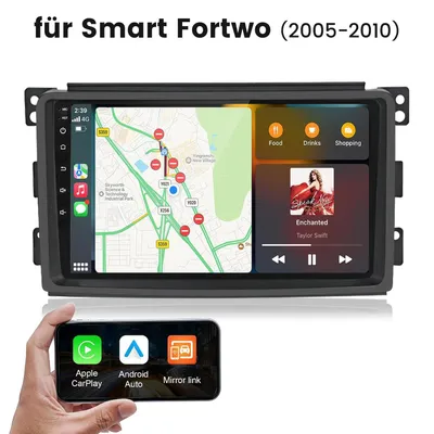 Produktbild von Autoradio für Smart Fortwo Forfour (2005-2010) - Linux System CarPlay & Android Auto, Bluetooth 5.0, Lenkradsteuerung