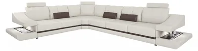 Immagine prodotto di Divani Design Divano ad angolo Letto a L funzioni tessili divano letto in pelle divani