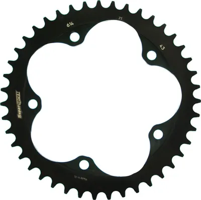 Produktbild von Stahl-Kettenrad Supersprox 525 - 43Z (schwarz) RFE-614:43-BLK|ID 132,0 LK 152,0 5-Loch