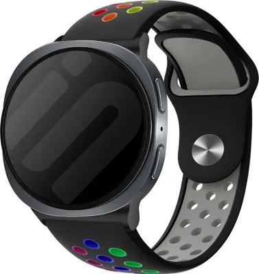 Produktbild von Strap-it Silikon-Sportband mit Schnappverschluss - passend für Samsung Galaxy Watch 8 - 40mm / Galaxy Watch 8 - 44mm / Galaxy Watch 8 Classic (schwarz/farbig)