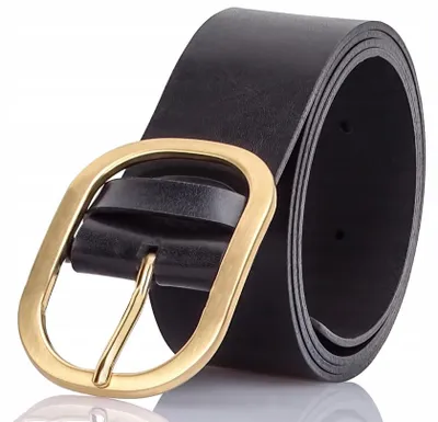 Produktbild von Gracio Damen Ledergürtel Klassische Schwarze Breite 3.7cm