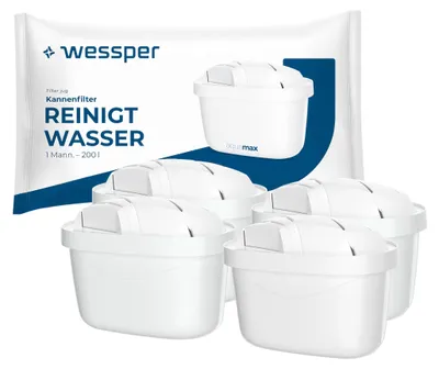 Wasserfilterpatronen, 4 Stück, reduziert Chlor, für Kannen