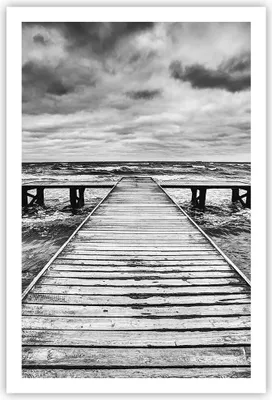 Produktbild von Poster - Poster ohne Rahmen - Brücke Meer Welle - 61x91,5 cm - Wand Bild - Wanddeko - Wandbilder - Kunstposter - Wandposter - Bilder - Kunstdruck - Wanddekoration - Wandbild - P2XPA61x91-3637