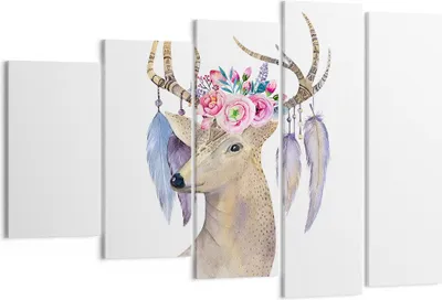 Produktbild von Bild auf Leinwand - Leinwandbild - Lieber Kopf hipster illustration - 150x100cm - Wand Bild - Wanddeko - Leinwanddruck - Bilder - Kunstdruck - Leinwand bilder - Wandkunst - EG150x100-3113
