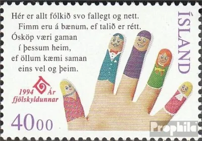 Produktbild von Briefmarken Island 1994 Mi 797 (kompl.Ausg.) postfrisch Jahr der Familie