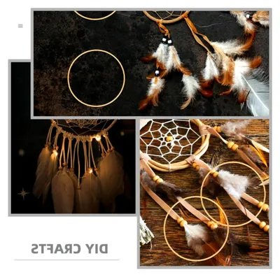 Produktbild von 10 Stück Metallringe für die Kranzgestaltung – Stabile und langlebige Eisenringe für DIY Traumfänger und kreatives Basteln, ø Drahtstärke in Gold