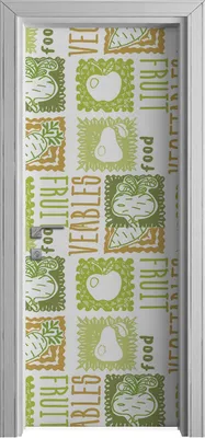 Produktbild von Tür Selbstklebende 80x210 cm Türfolie Türtapete Klebefolie - Obst und Gemüse