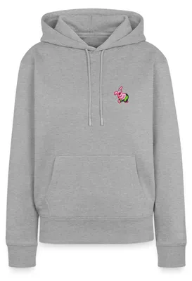Produktbild von Spreadshirt SpongeBob Schwammkopf Patrick Star Stick-Motiv Damen Premium Hoodie, L, Grau meliert