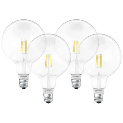 Image de 4 x Ledvance LED Filament Smart+ G125 Globe 6W = 60W E27 klar 810lm warmweiß 2700K Dimmbar App Google Alexa Apple HomeKit Bluetooth