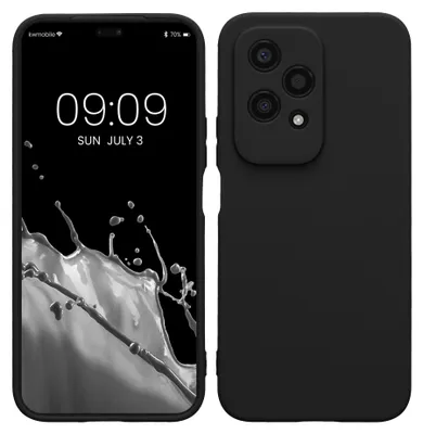 Produktbild von kwmobile Handyhülle für HONOR 200 Lite Hülle - weiches Handy Silikon Case - Schutzhülle Cover - Schwarz matt