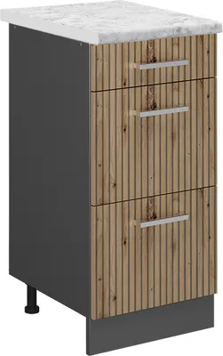 Immagine prodotto di Mobiletto base per cucina Vicco R-Line Rovere artigianale 40 cm PL Marmo, Model 49205