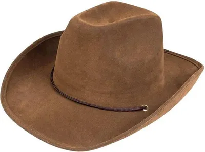 Produktbild von Dunkelbrauner Imitationsleder Cowboyhut für Erwachsene - Westernkopfbedeckung für Karneval und Themenpartys
