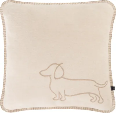 Image de Cawö Coussin We love dogs Couleur naturel/beige Taille 50x50