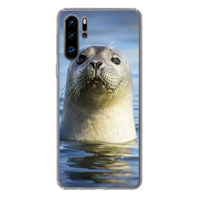 Produktbild von MuchoWow® Handyhülle Schutzhülle Hülle für Huawei P30 Pro Siegel - Porträt - Wasser Silikon Softcase Handy Hülle - Schutzdeckel