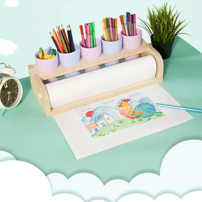 Produktbild von 2-in-1 Staffelei mit Zeichenpapier，Kinder Malset，Kreatives Malspielzeug /ETHJ9999/