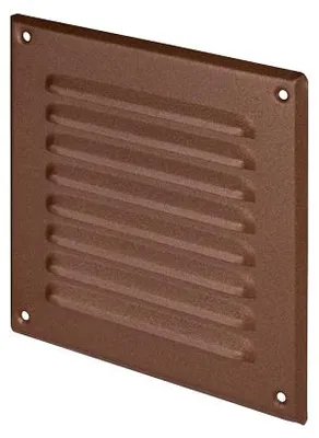 Produktbild von Awenta MTA2BR – Metall-Lüftungsgitter 165 x 165 mm, braun, mit Insektenschutz