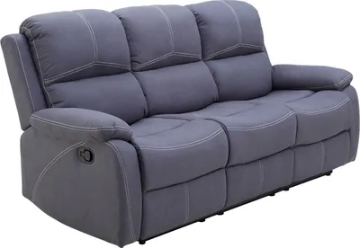 Produktbild von Sofa 3-Sitzer - Graublau - Mikrofaser - mit Relaxfunktion