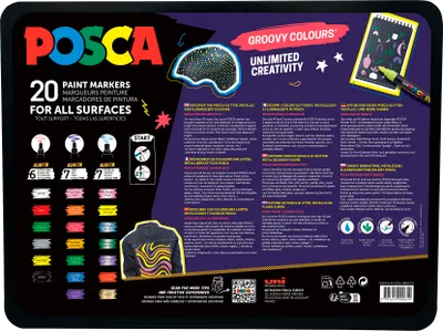 Image de POSCA Marker UNI Etui Groovy Colours 20x