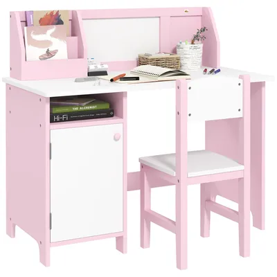 Immagine prodotto di Scrivania per bambini - Tavolo per bambini - Scrivania per bambini - Postazione di lavoro per bambini - Set di mobili per bambini - Include una lavagna