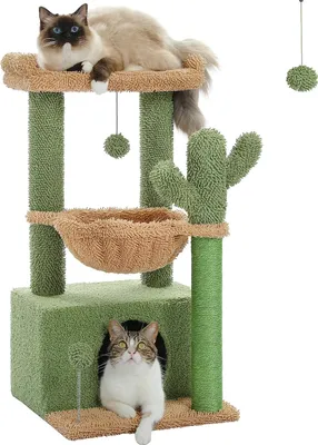 Immagine prodotto di Albero per gatti con amaca - Tiragraffi per gatti - 102 cm - Verde