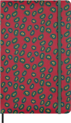 Produktbild von Moleskine Silk Notizbuch large/A5, liniert, fester Einband, Bordeaux, mit Geschenkbox