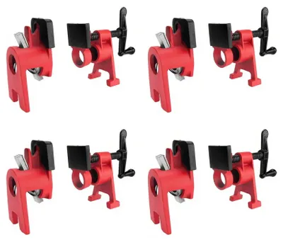 Image de Jeu de 4 pinces pour la menuiserie, avec vis de fixation rapides