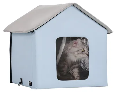 Immagine prodotto di VEVOR Casetta riscaldata per gatti, rifugio per gatti all'aperto con temperatura regolabile e timer, rifugio pieghevole per gatti in tessuto Oxford 600D con cuscino riscaldato per l'inverno