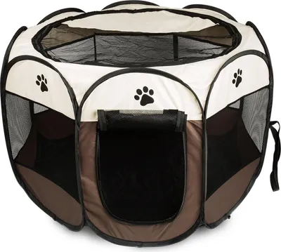 Produktbild von Wasserdichte Hundehütte, braun, groß, für Hunde und Katzen