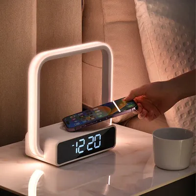 Produktbild von LED Tischleuchte Bluetooth-Schreibtischlampe , Nachttischlampe, Wecker