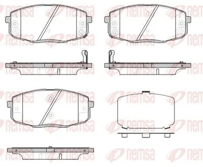 Produktbild von REMSA Bremsbeläge Satz Vorne Bremsklötze für HYUNDAI Kona (OS) 1038.12