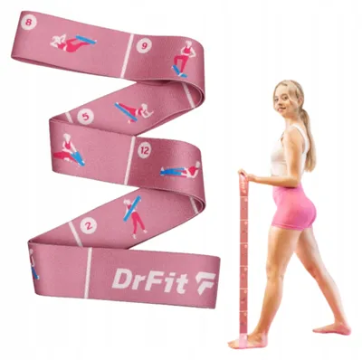 Zdjęcie produktu dla DrFit Guma fizjoterapeutyczna oporowa 4x90 cm różowa