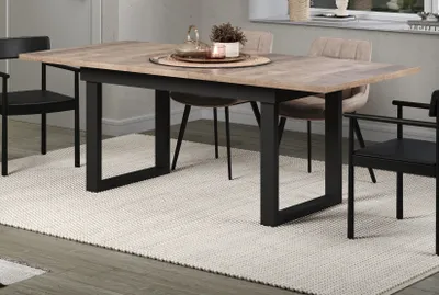 Produktbild von Esstisch "Syncro" Eiche Tabak, ausziehbar 160-200 cm, Metallgestell und Synchronauszug