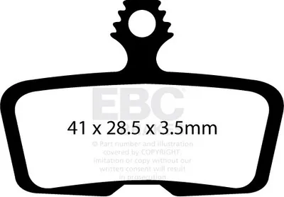 Obrázok produktu pre CFA616 - Brzdové doštičky pre bicykle (organické) EBC Brakes