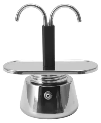 Moka-Kaffeekanne 2 Tassen, 100 ml, Edelstahl, für Herdplatte