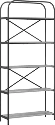 Produktbild von Bücherregal Graues Sonoma 80 x 30 x 183 cm Holzwerkstoff