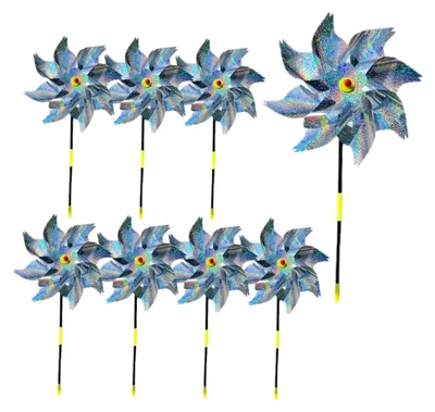 Produktbild von Reflektierende Windmühle zur Vogelabwehr, 8 Stück für den Garten