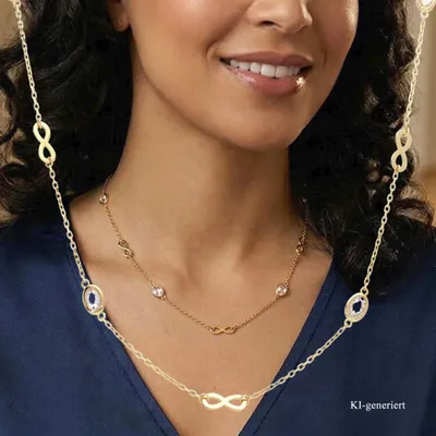 Produktbild von Damen Collier echt Gold 333 (8 kt) Länge 42 + 3 cm