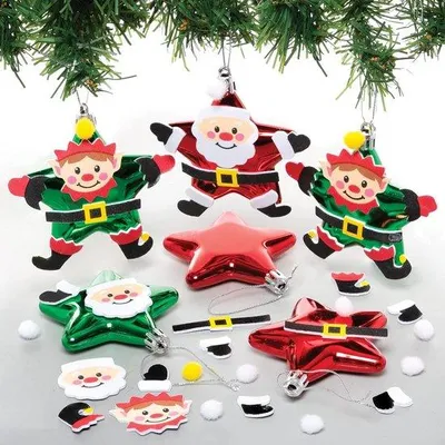 Immagine prodotto di Set di decorazioni natalizie per bambini, fai da te, 6 pezzi, decorazioni per l'albero