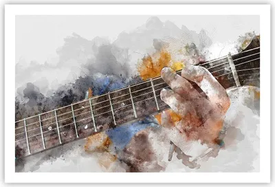 Produktbild von Poster - Poster ohne Rahmen - Gitarre Musik - 91,5x61 cm - Wand Bild - Wanddeko - Wandbilder - Kunstposter - Wandposter - Bilder - Kunstdruck - Wanddekoration - Wandbild - P2XAA91x61-3448