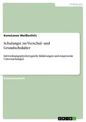 Produktbild von Schulangst im Vorschul- und Grundschulalter