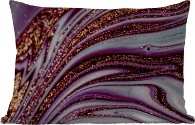 Produktbild von MuchoWow® Outdoor Kissen - Marmor - Rosa - Gold - Glitter - Marmoroptik - Luxus - 60x40 cm - Wetterfest - Lounge Kissen - Zierkissen - Kissen für Innenräume